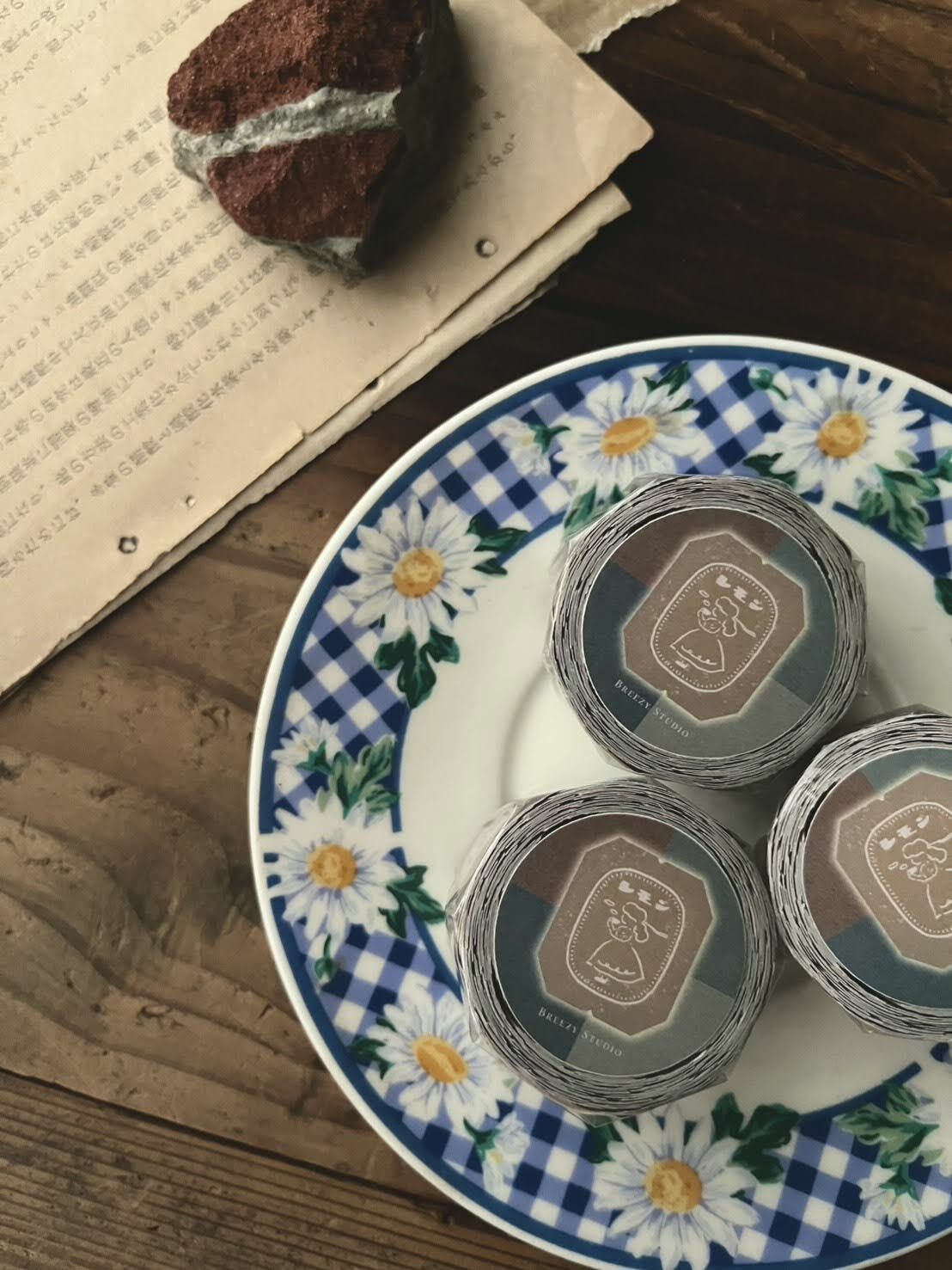 微瘋畫室．女子の午茶箋 3cm茶標撕線模造紙膠帶 <整捲/分裝>