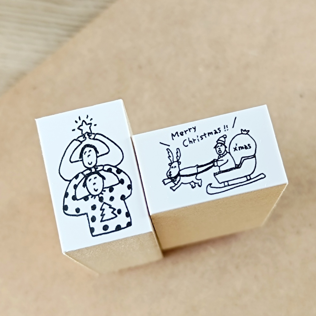 日本AZUNKO．聖誕系列 手帳木頭印章