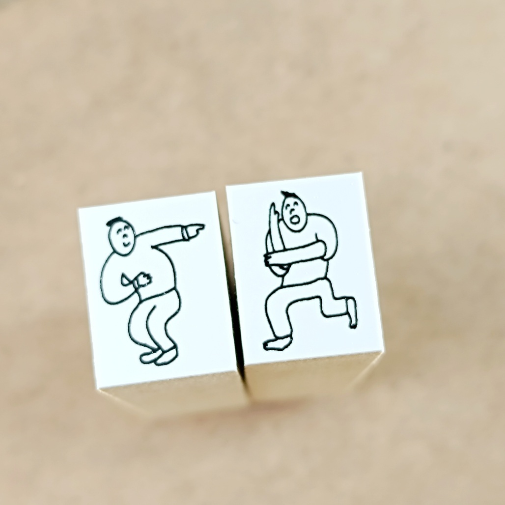 日本AZUNKO．男孩 手帳木頭印章