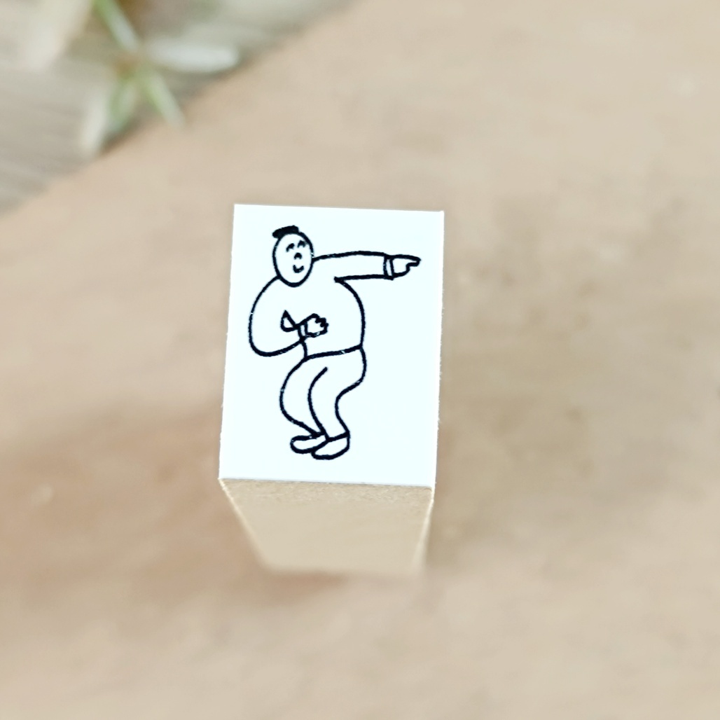 日本AZUNKO．男孩 手帳木頭印章