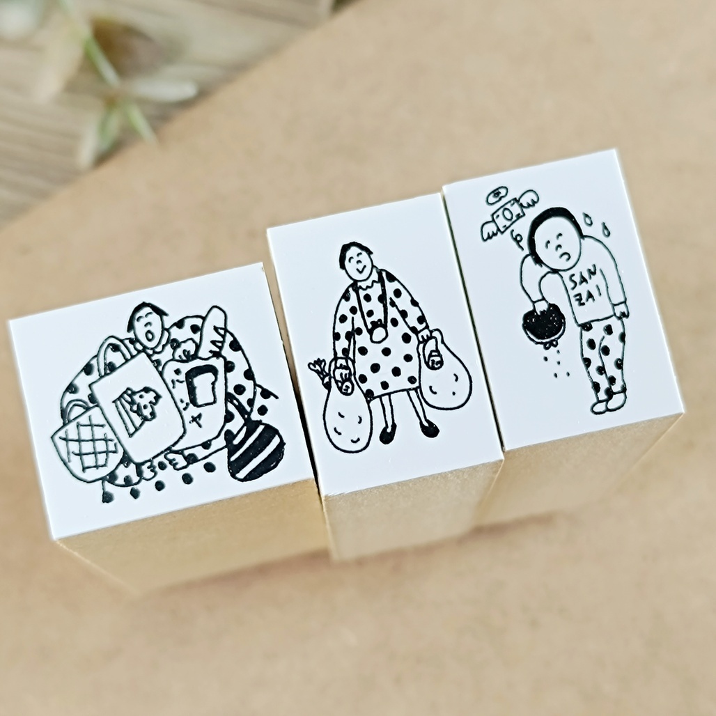 日本AZUNKO．購物/爆買/散財 手帳木頭印章