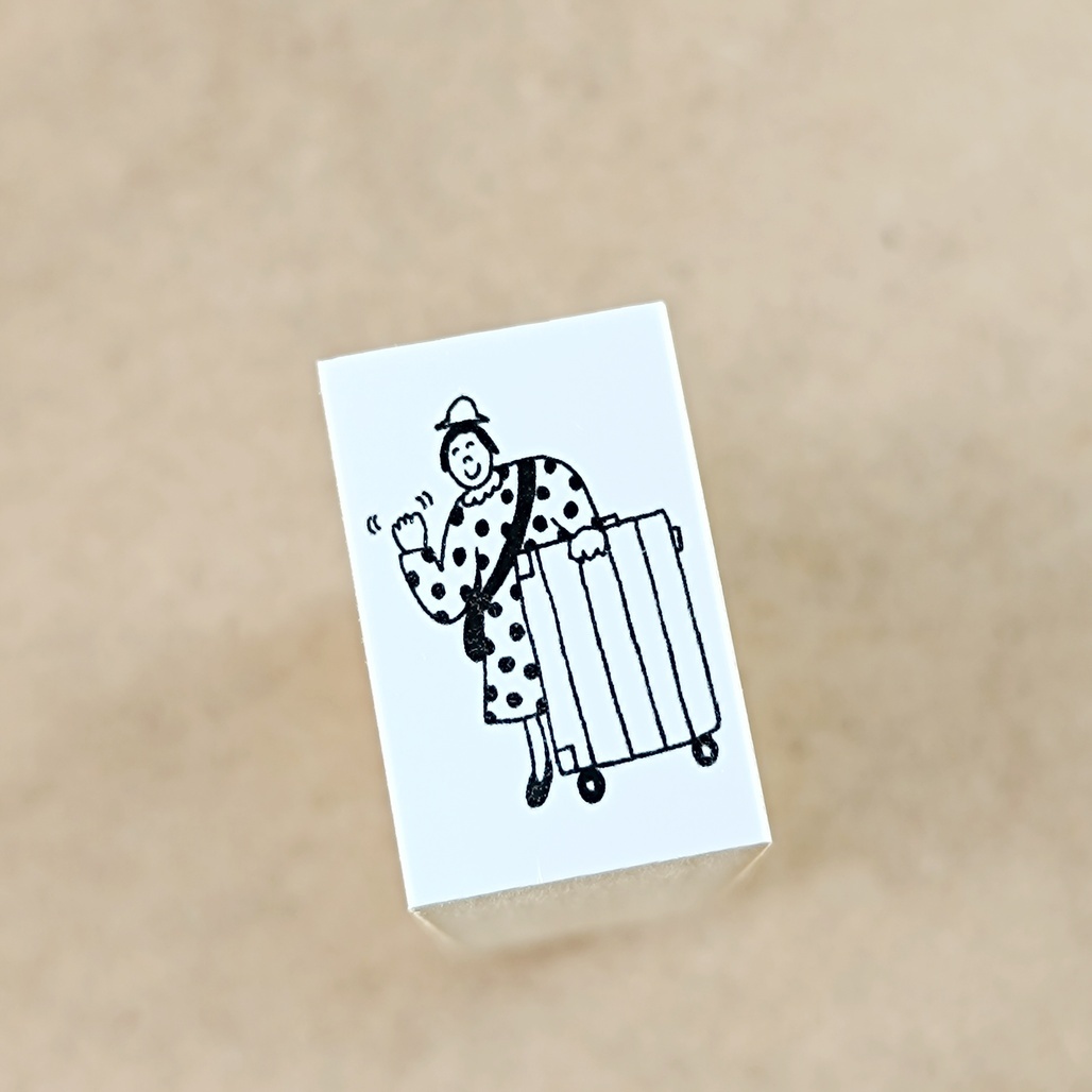 日本AZUNKO．旅行 手帳木頭印章