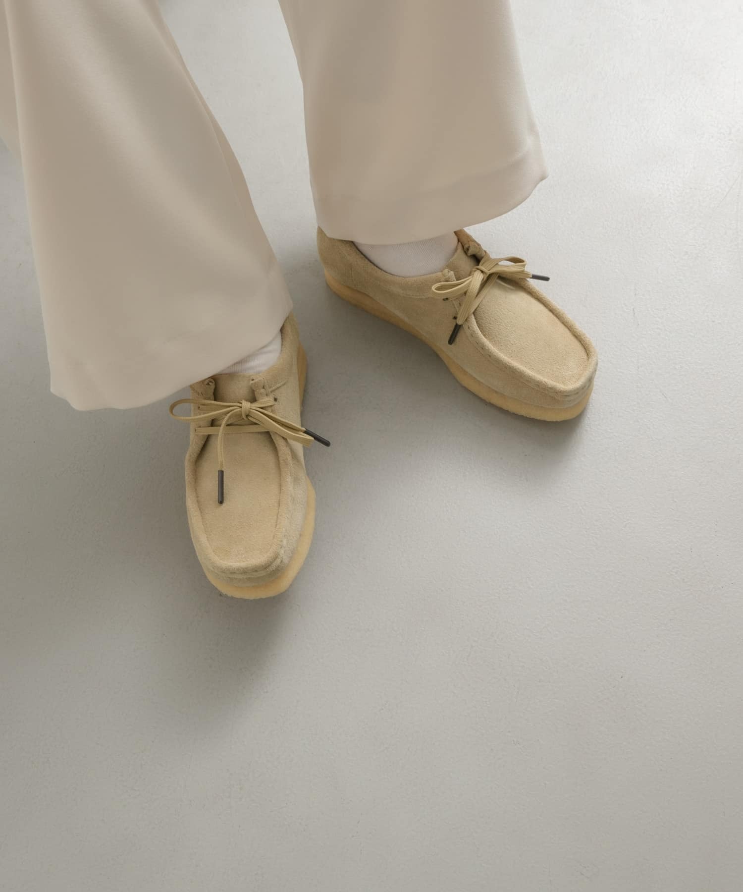 折扣現貨┃女鞋 Clarks Wallabee 袋鼠鞋 MAPLE Suede 卡其色