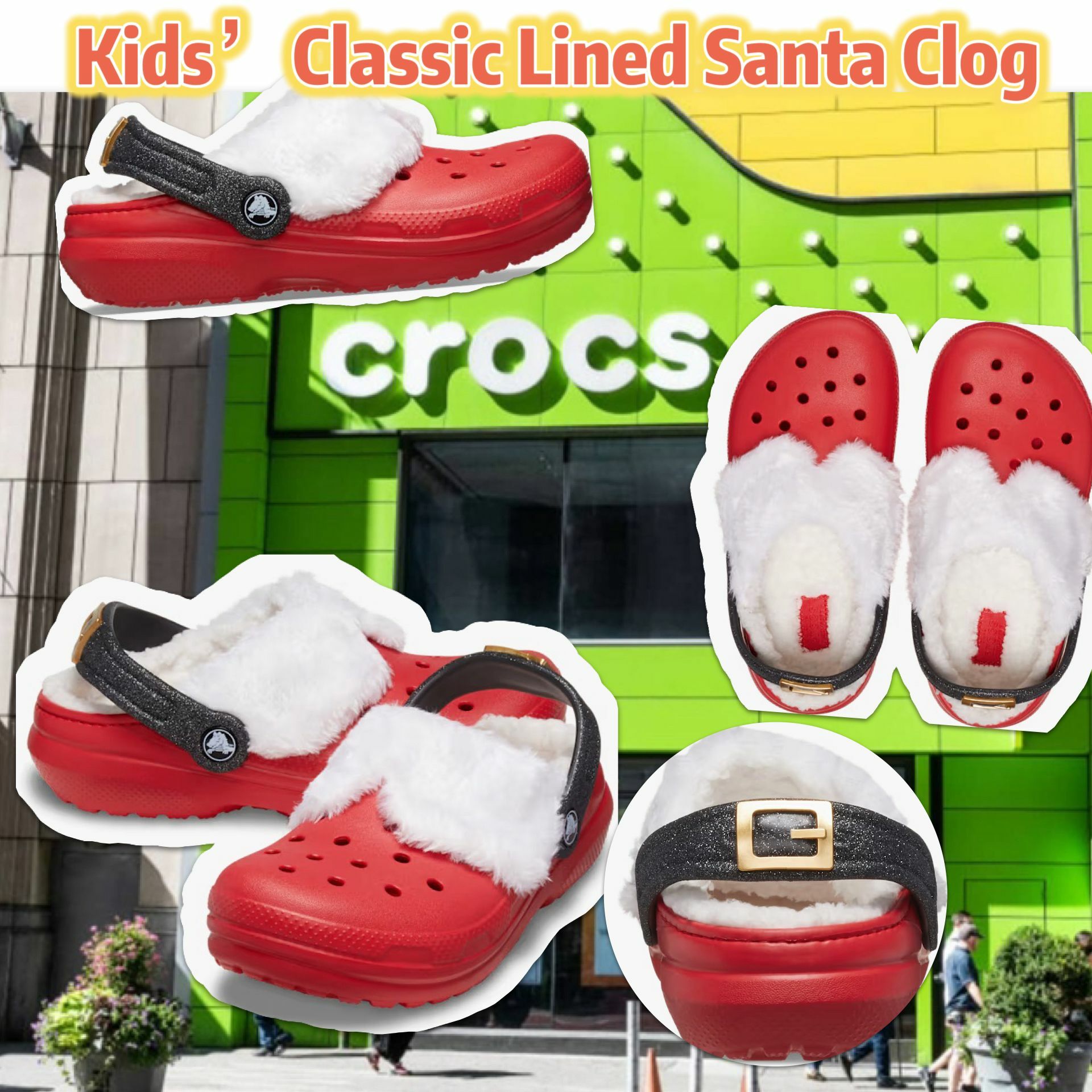 【預購】CROCS Classic Lined G121114 童裝毛毛洞洞鞋
