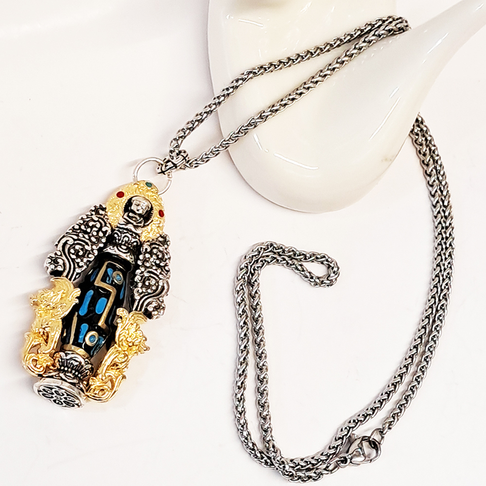 佛陀&轉運天珠&{鈦鋼}項鍊【十方】154037