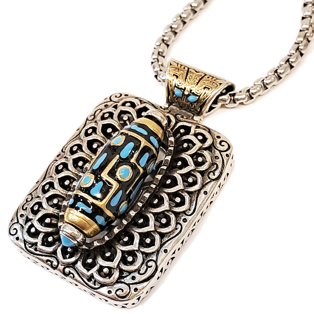 轉運天珠墜飾&{鈦鋼}項鍊【十方】154043