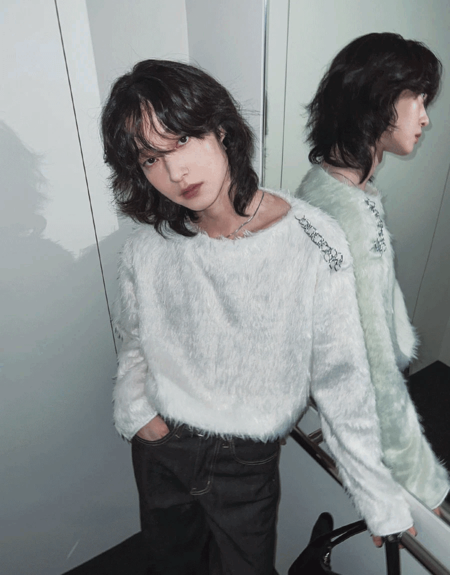 鏈條保暖毛茸茸T卹