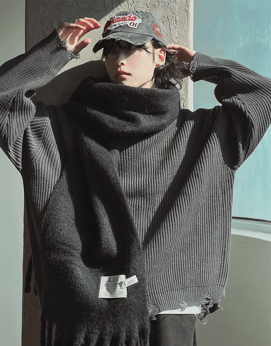 Regena 破損圓領針織衫