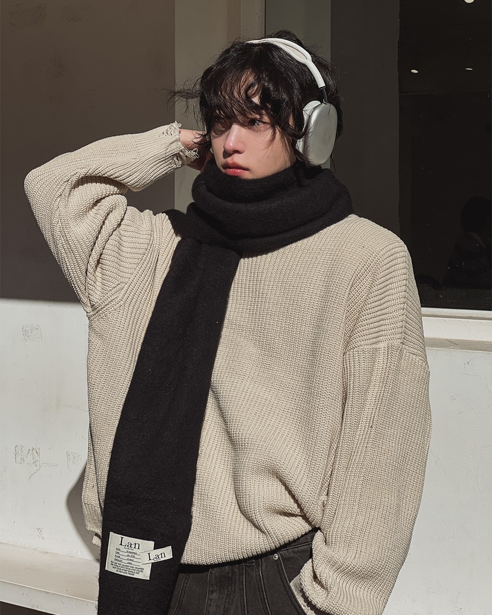 Regena 破損圓領針織衫