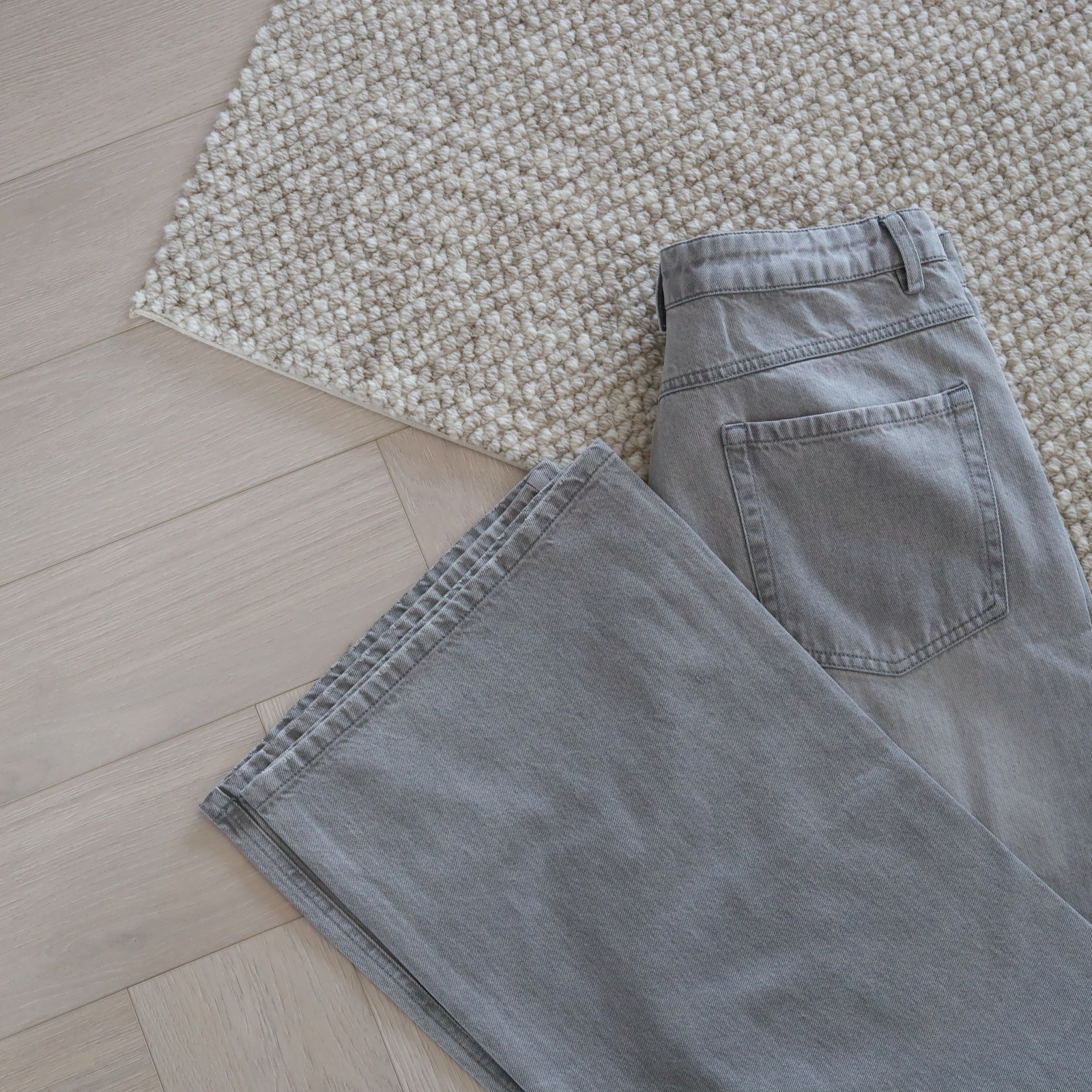 現貨 7109 刷白灰洗水闊腳牛