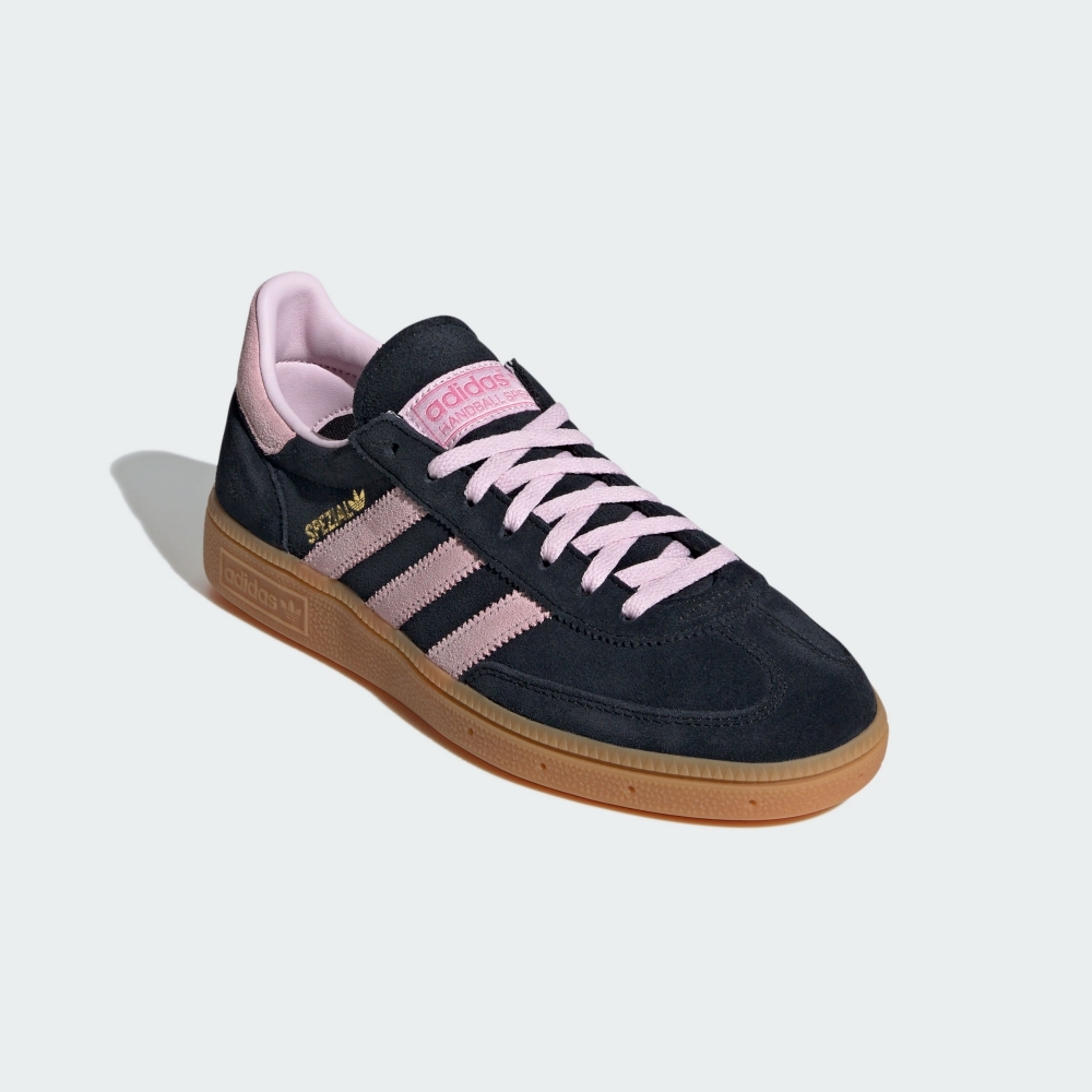 女鞋 ADIDAS HANDBALL SPEZIAL W 黑粉 麂皮 復古 焦糖底 德訓鞋 休閒鞋【IE5897】