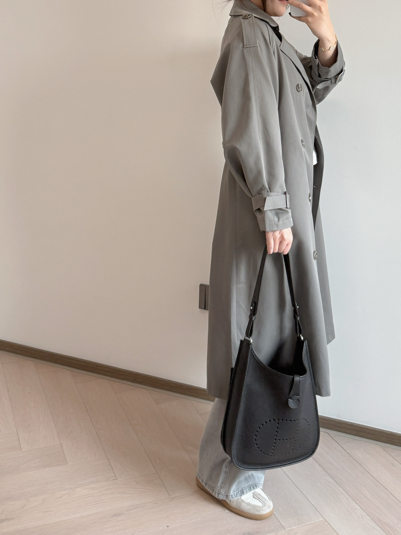 現貨 7127 深灰 Trench Coat