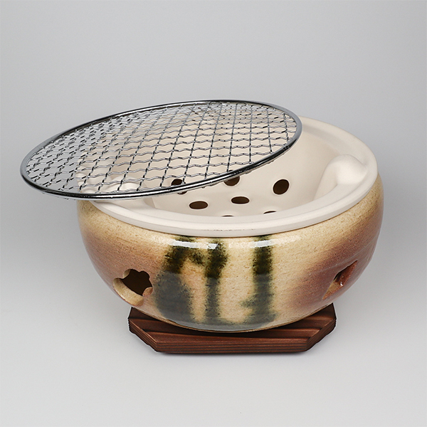 【萬古燒】伊勢織部 水炭烤爐 7號