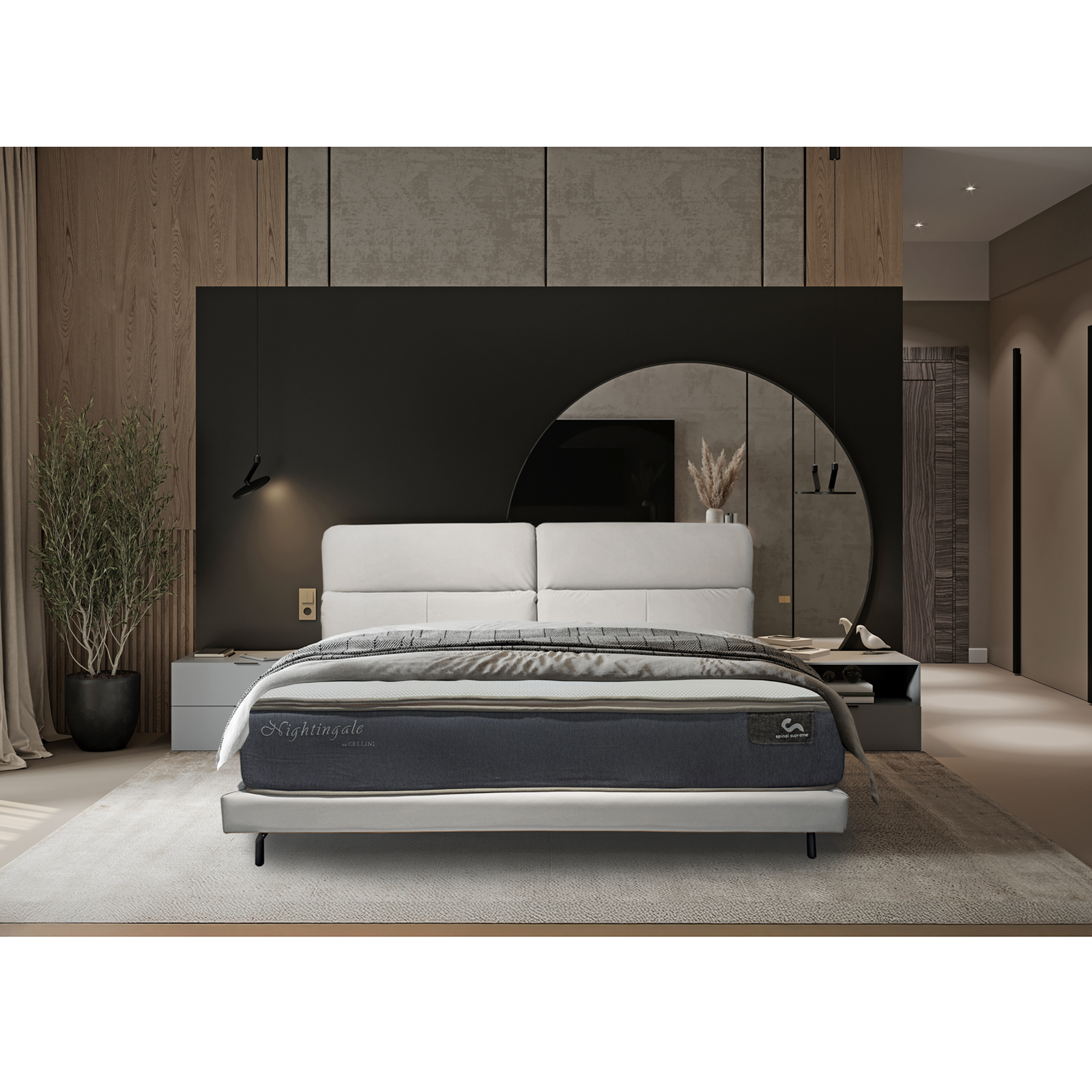 Cruise 高耐磨科技皮床架-玄米白 〔BB250〕