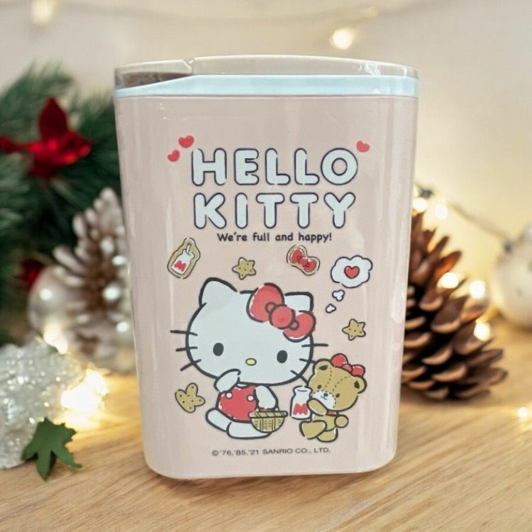 24069-KT Sanrio Hello Kitty 按壓式桌上垃圾桶 #TW-KM-SKT3042 粉紅色