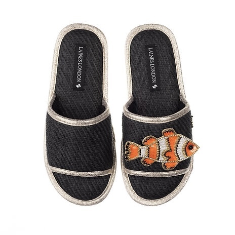 **團購  英國 Laines London // Straw Braided Sandals// Clownfish