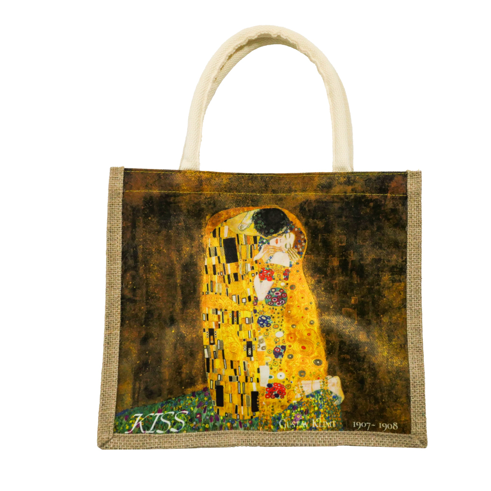 藝術棉麻手提袋｜克林姆《吻》