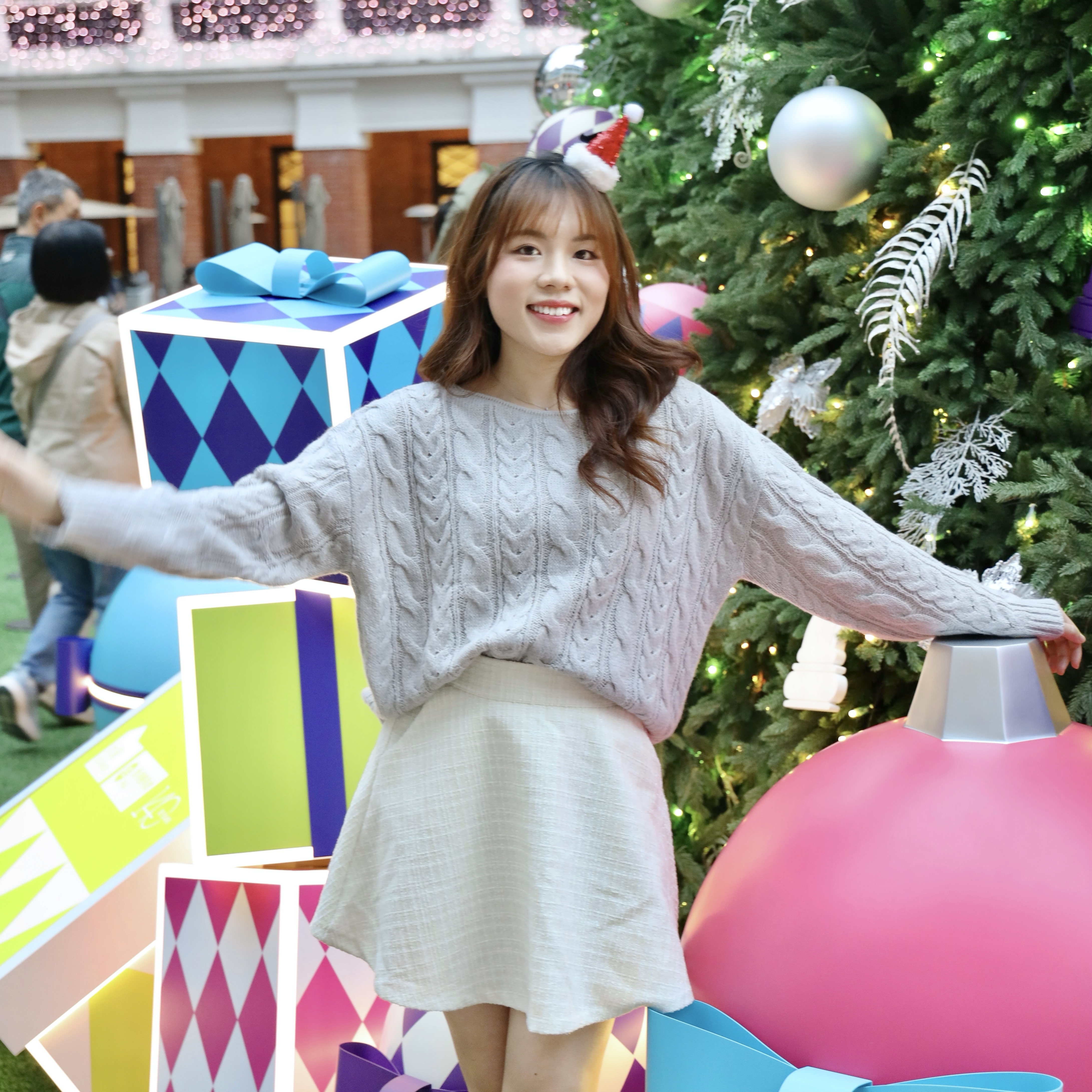 ||SK290|| 閃閃elegant格紋口袋傘裙