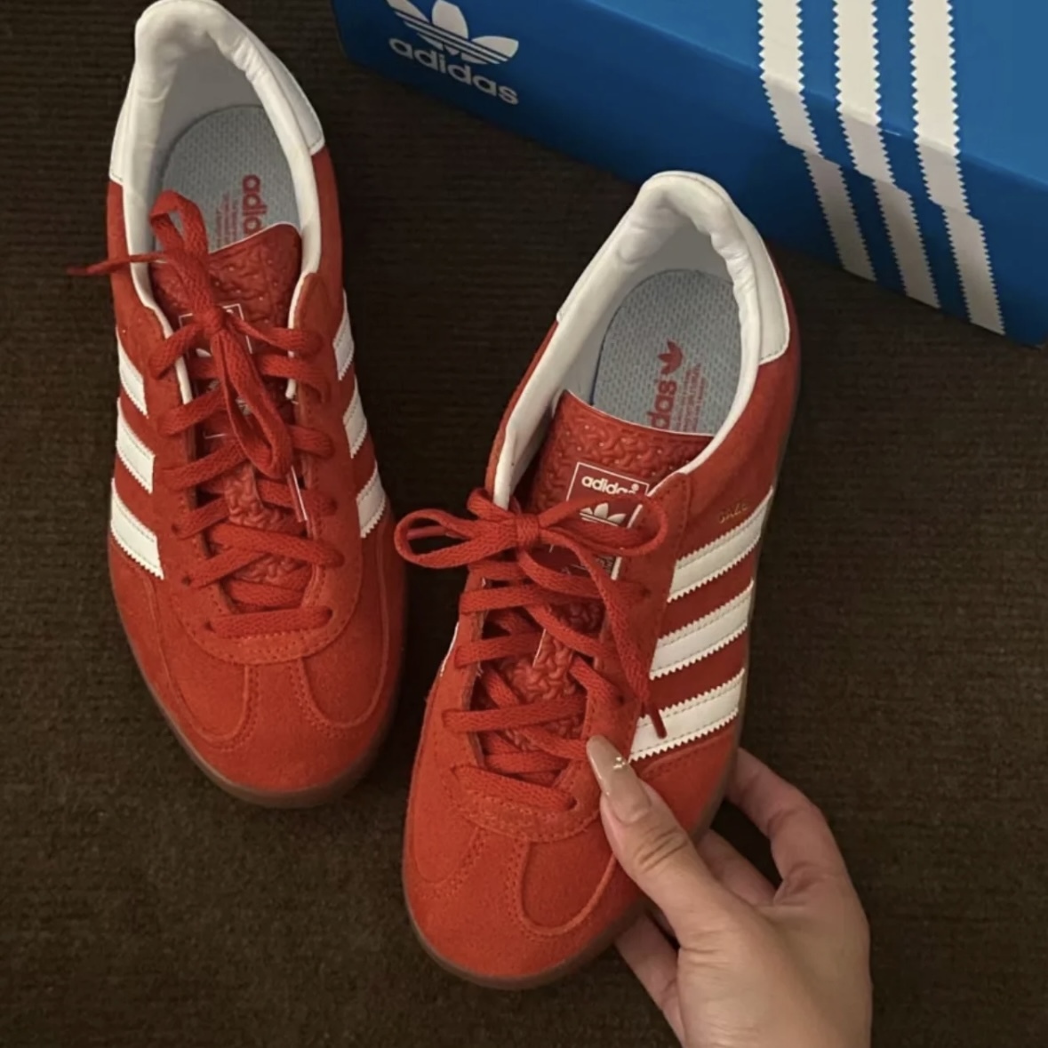 <現貨!!>Adidas Originals Gazelle 焦糖底 復古 紅白