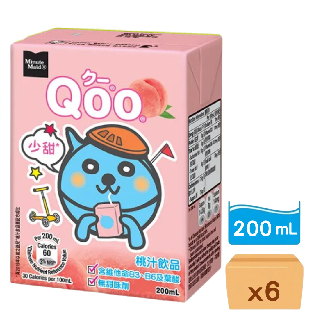 酷兒Qoo-桃汁 200ml x 6包