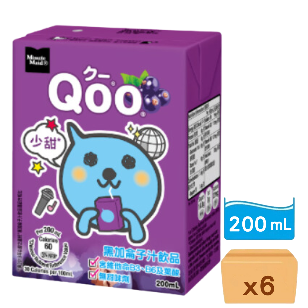 酷兒Qoo-黑加倫 200ml x 6包