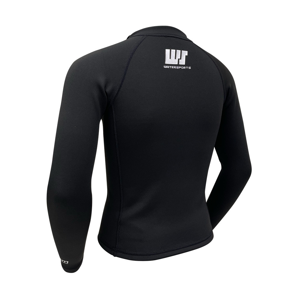 1.2mm 兒童短纖抓毛游泳保暖上衣 - 黑