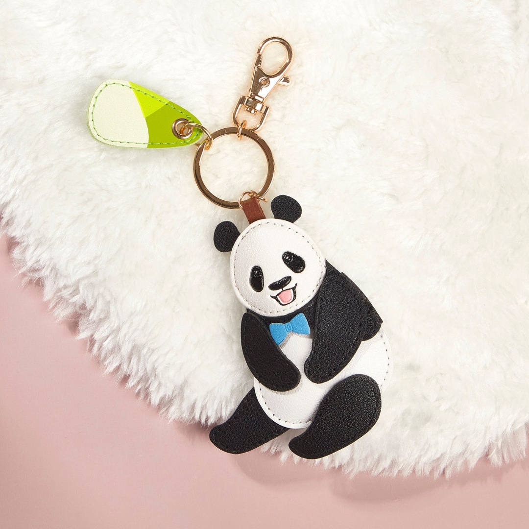 Le Le with Bamboo Shoots PU Keychain