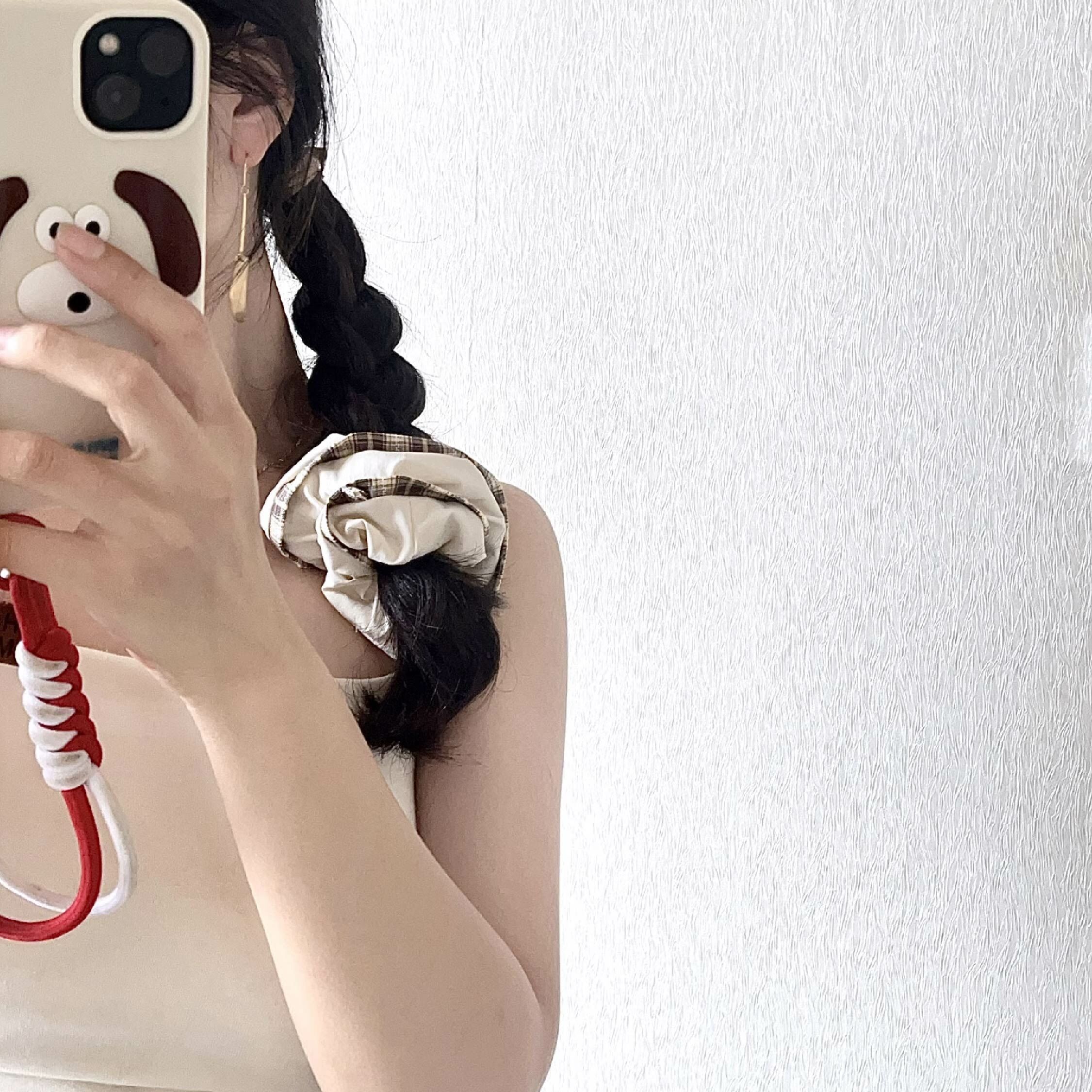 DOGKUMA - 格紋氣質親子髮圈