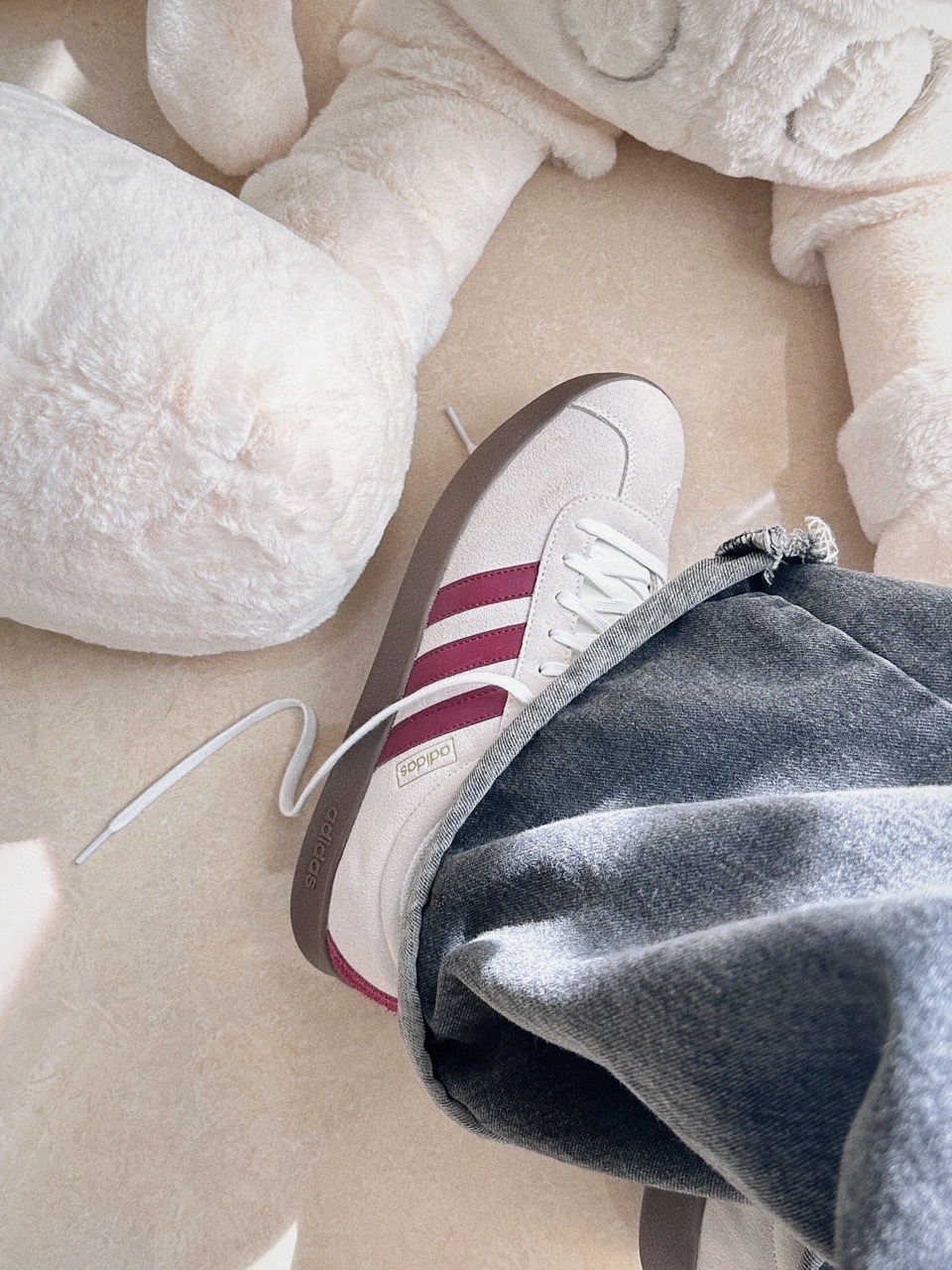 ADIDAS NEO VL COURT 2.0 灰酒紅 米灰 暗紅 焦糖底 平替版SAMBA 男女鞋 JR8310 / 預購