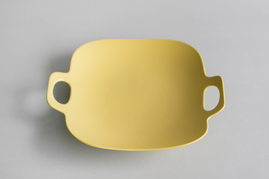 yumiko iihoshi porcelain - bon voyage系列盤L / 黃