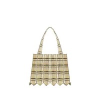 [S] PLEATS MAMA TWEED SHOPPER BAG,CREAM, PM11ZW-SB06-CR1-F [FINAL SALE] (SPL95)