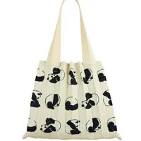 [S] PLEATS MAMA MINI PANDA PRINT TOTE BAG,CREAM, PM11ZW-SB01-XX1-F [FINAL SALE] (SPL98)