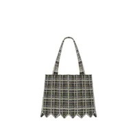 [S] PLEATS MAMA TWEED SHOPPER BAG,GREY, PM11ZW-SB03-GY1-F [FINAL SALE] (SPL101)