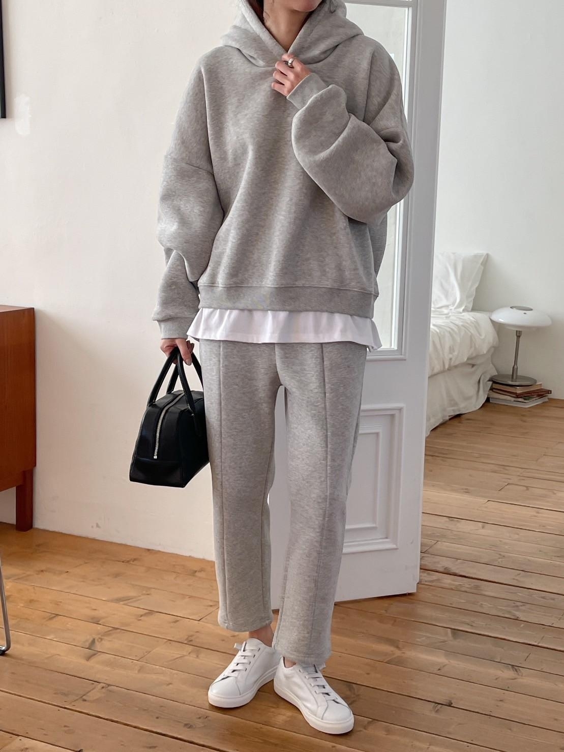 秋冬新款/連帽刷毛假兩件套裝 MANIFEST正韓🇰🇷