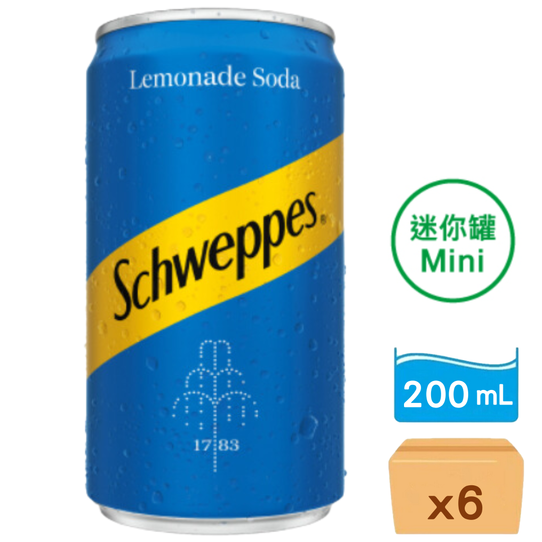 玉泉-檸檬梳打水mini 200ml x 6罐