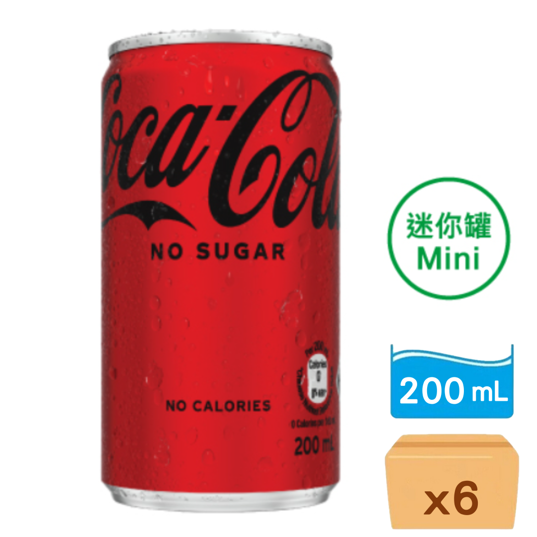 可口可樂-ZERO mini 200ml x 6罐