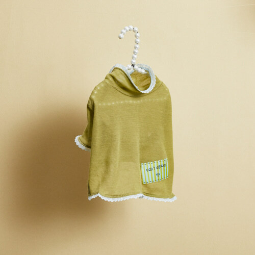 Louisdog 橄欖綠高領T-Shirt