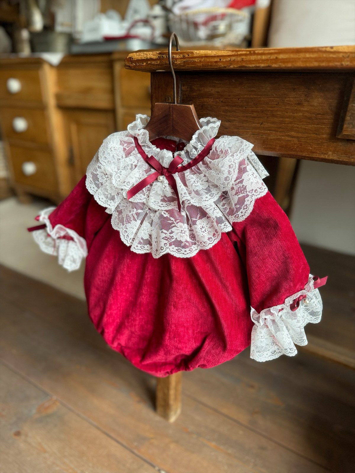 [陸製]超仙蕾絲紅色洋裝