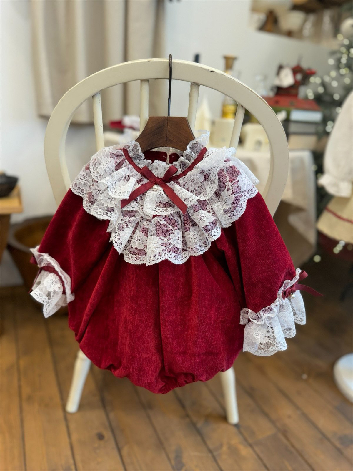 [陸製]超仙蕾絲紅色洋裝