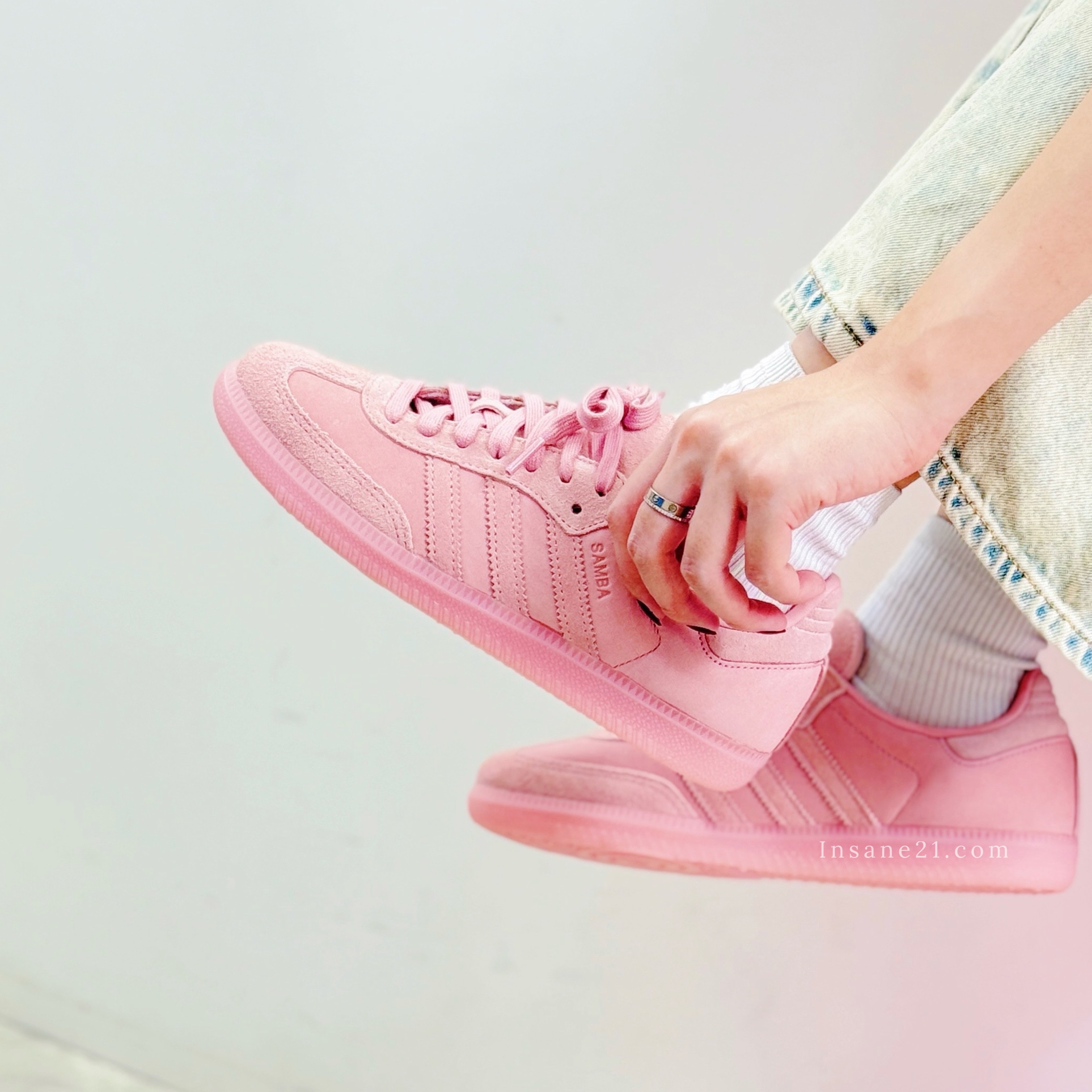 ADIDAS SAMBA OG W 女鞋 粉紅 藕粉 復古 麂皮 德訓鞋 JS0194 /預購