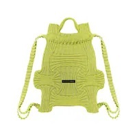 [S] PLEATS MAMA BOW BACKPACK GLITTER,LIME, PM23WBP011LMF [FINAL SALE] (SPL107)