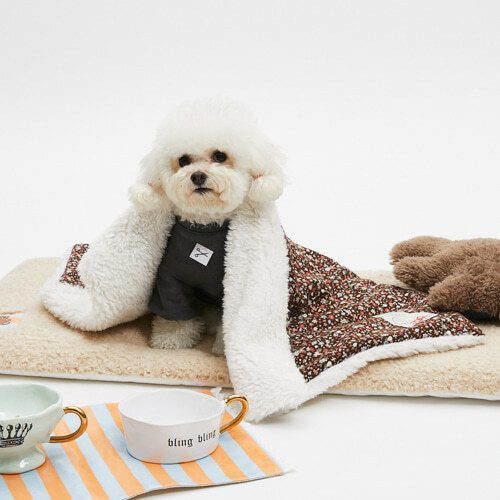 Louisdog 巧克力碎花毛毯