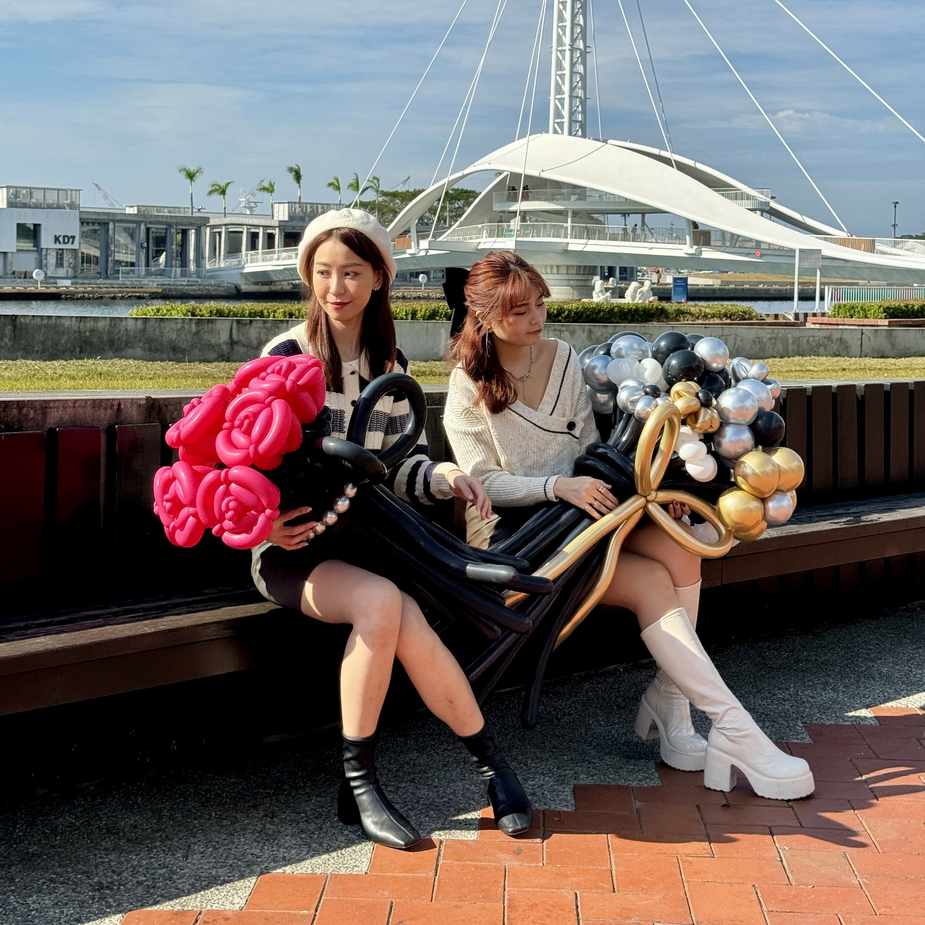 手折氣球丨氣球花束(鬱金香、六瓣花)