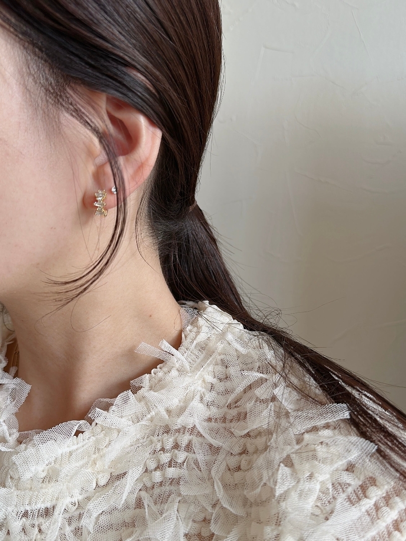 S925 icicle hoop pierce
