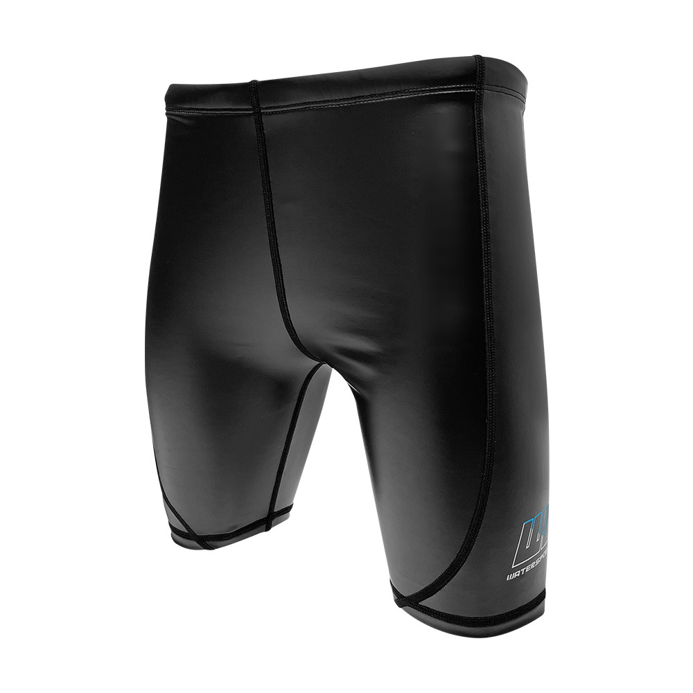 1mm 兒童 PU 塗層游泳抓毛保暖短褲 - 黑