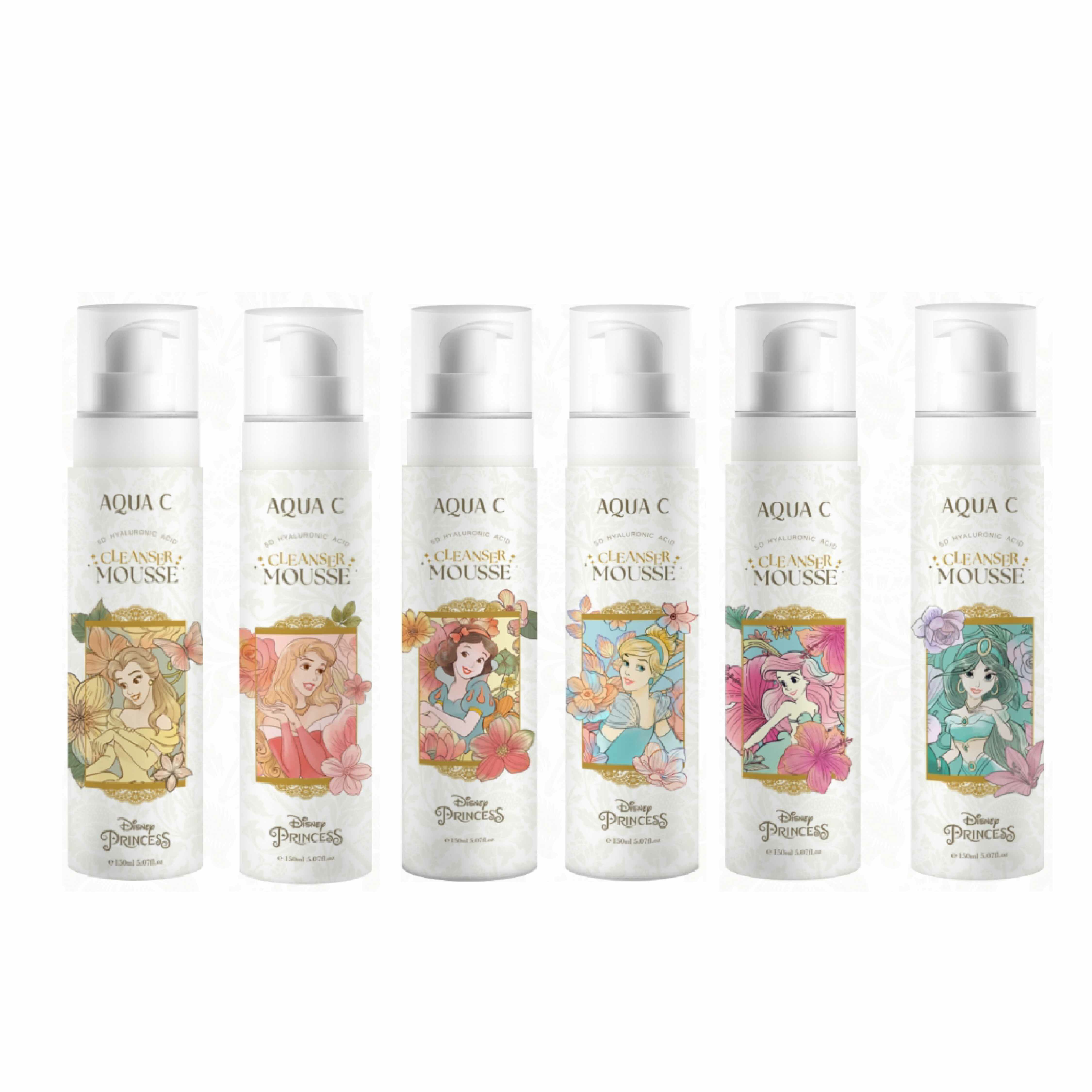 AQUA C.花漾皙 迪士尼公主系列 5D玻尿酸淨柔慕斯150ml/瓶