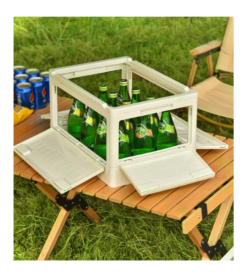 Finerworld 戶外露營木質蓋儲物箱