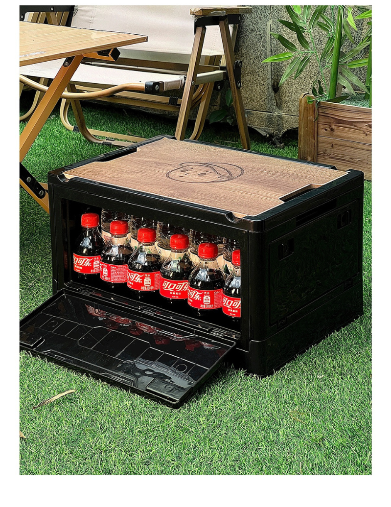 Finerworld 戶外露營木質蓋儲物箱