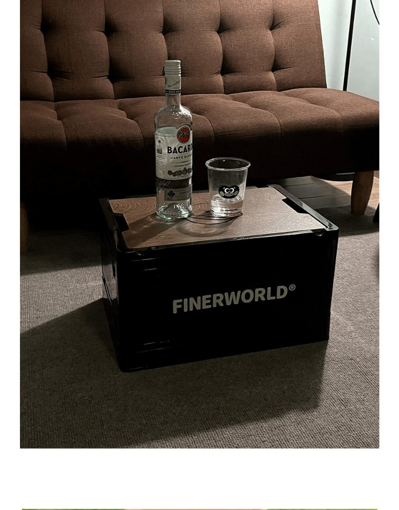 Finerworld 戶外露營木質蓋儲物箱
