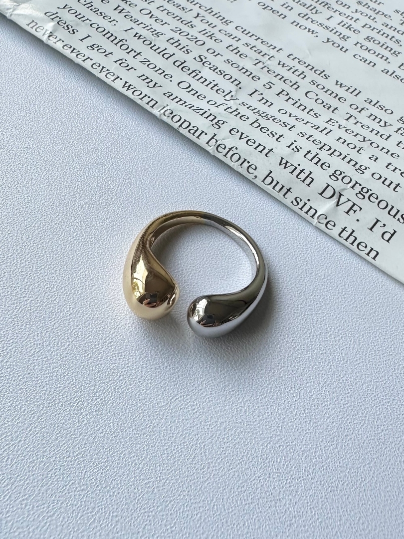 SS bicolor drop ring